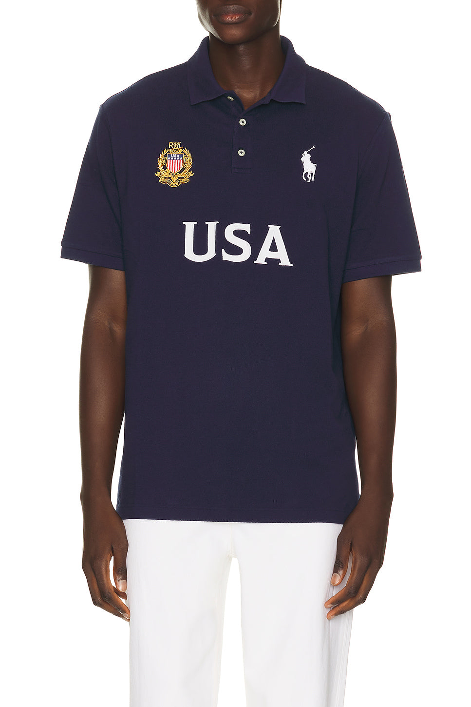 Short Sleeve USA Mesh Polo