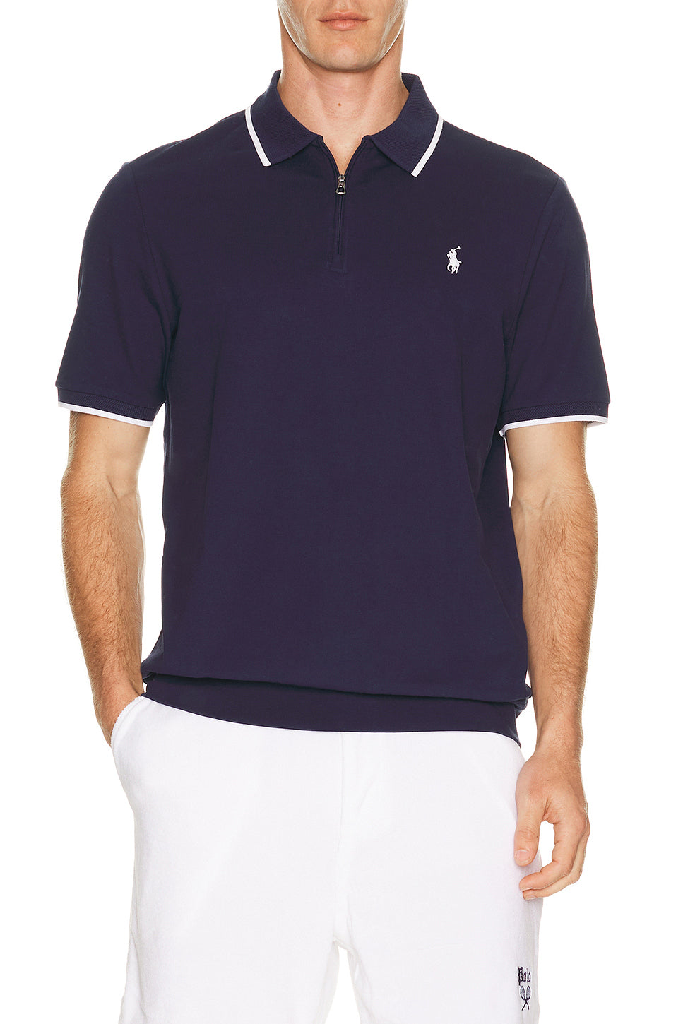 Short Sleeve Half Zip Polo