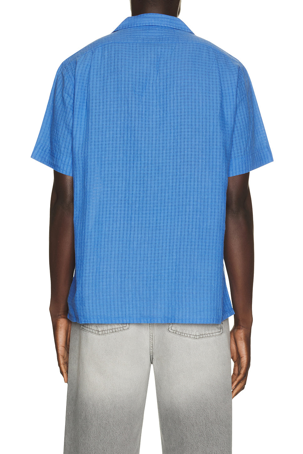 Short Sleeve Seersucker Linen Andy Camp Shirt