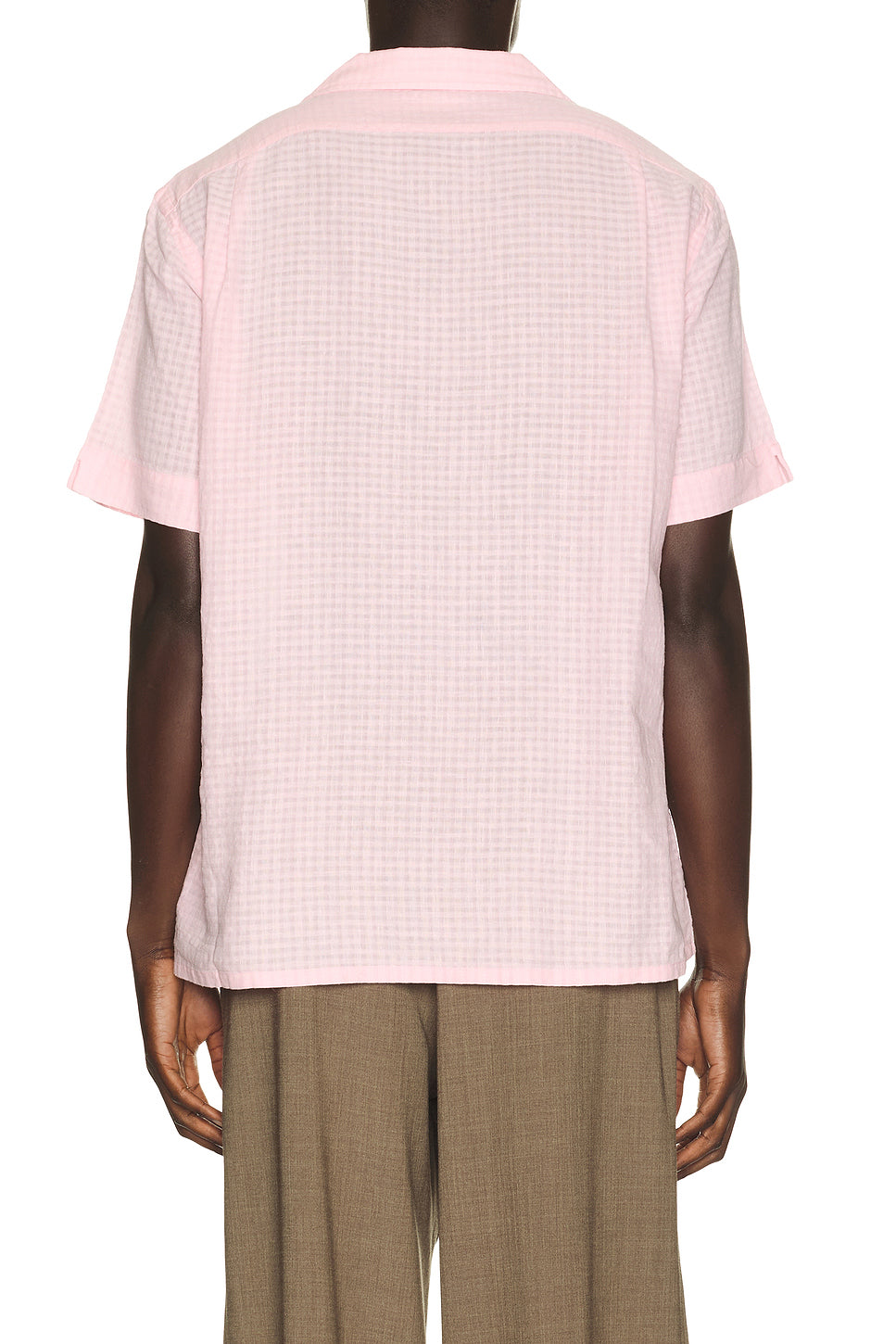 Short Sleeve Seersucker Linen Andy Camp Shirt