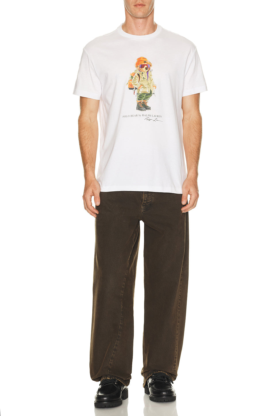 Short Sleeve Jersey Knit Novelty Red Rocks Bear Graphic T-Shirt