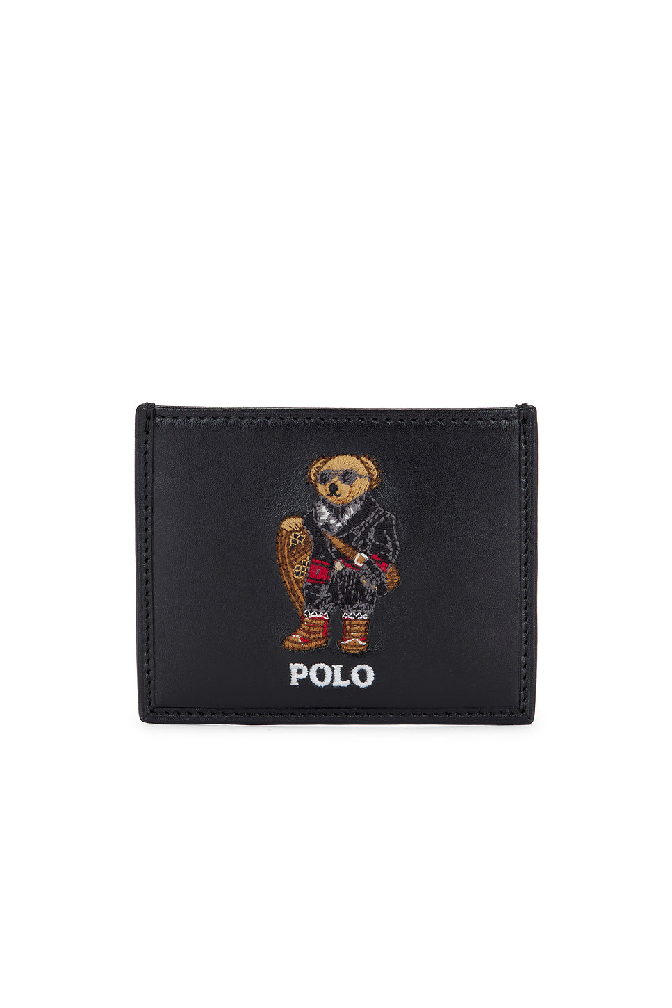 Leather Holiday Bear Card Case