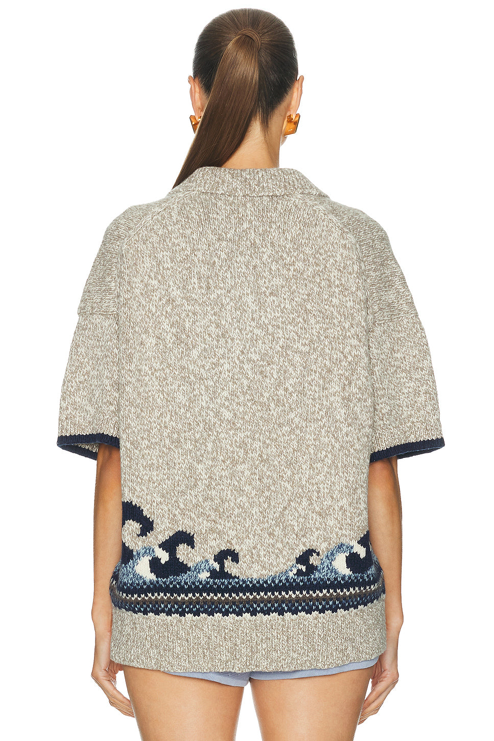 Short Sleeve Polo Sweater