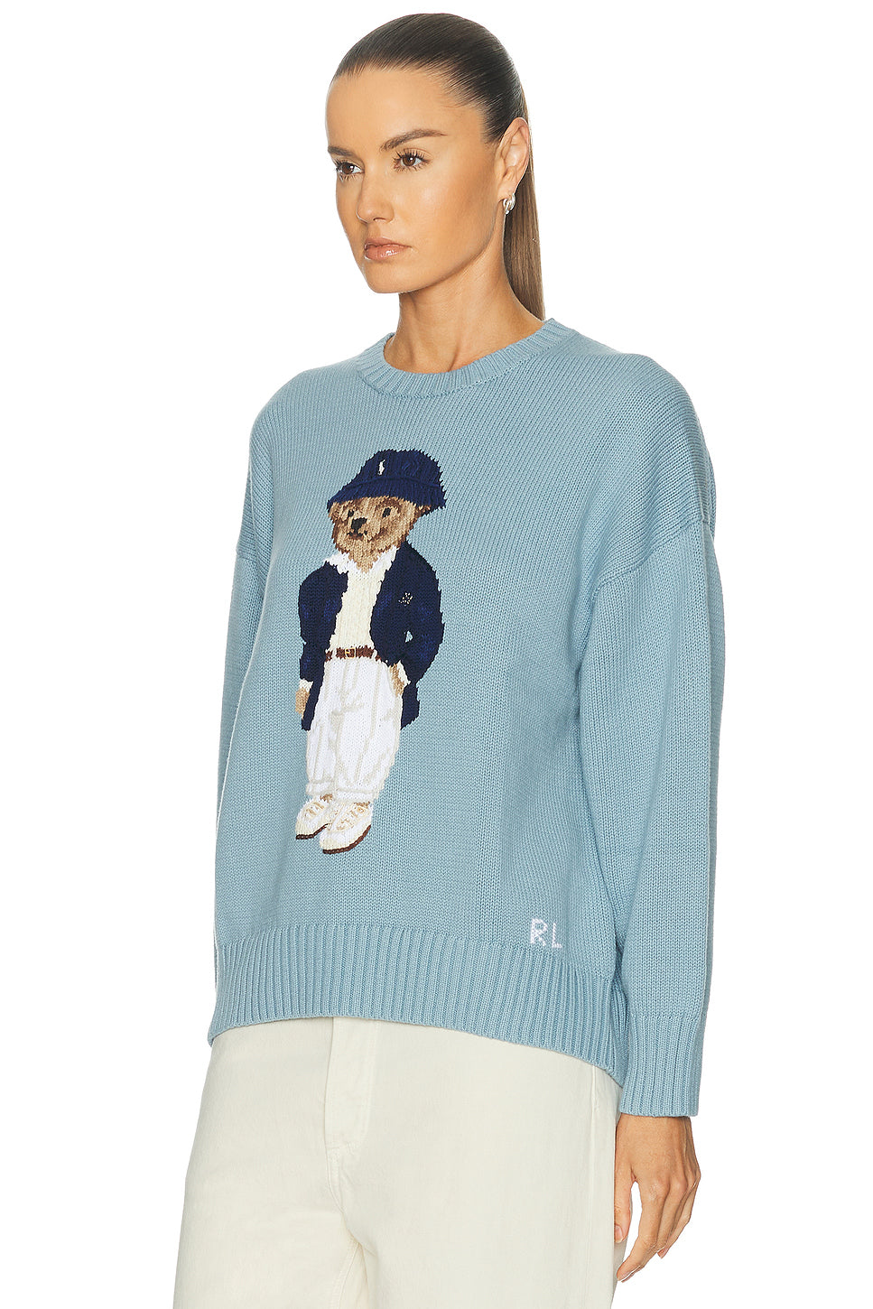 Long Sleeve Bear Crew Neck Sweater