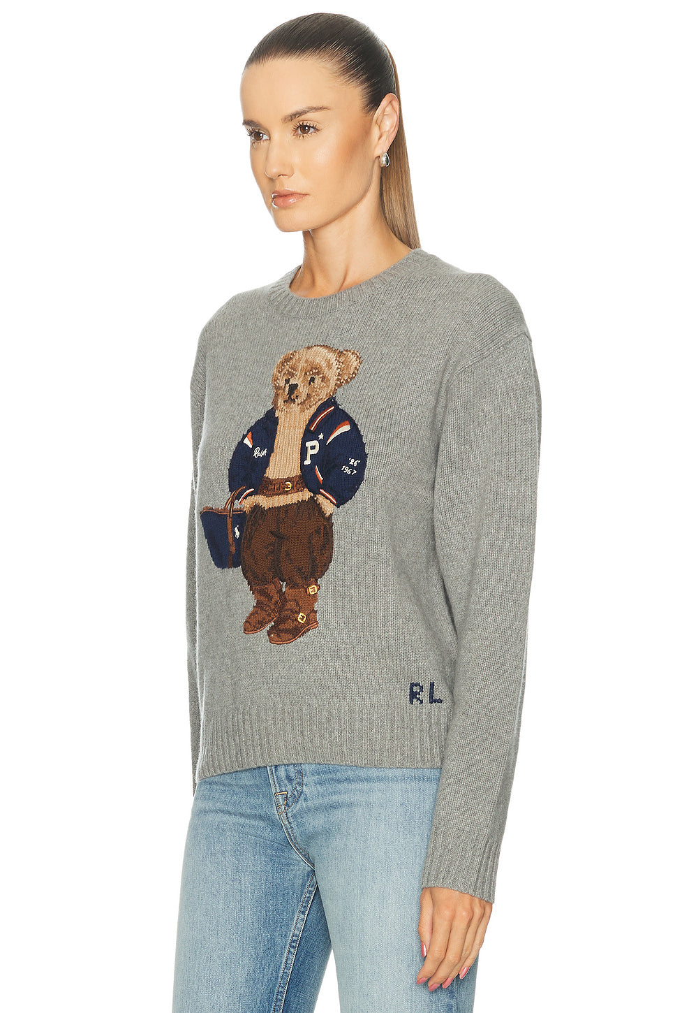 Bear Crewneck Long Sleeve Sweater