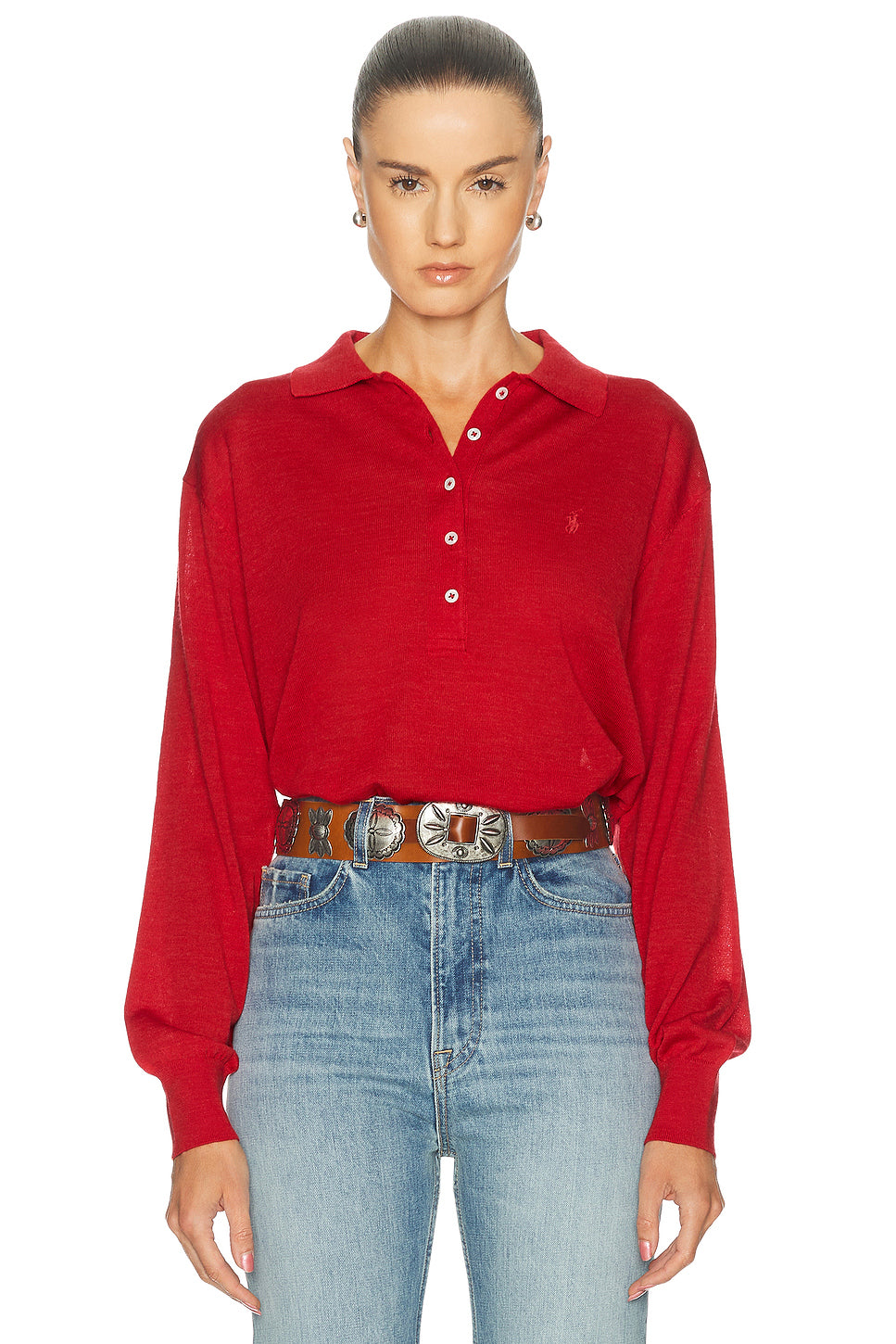 Long Sleeve Polo Sweater