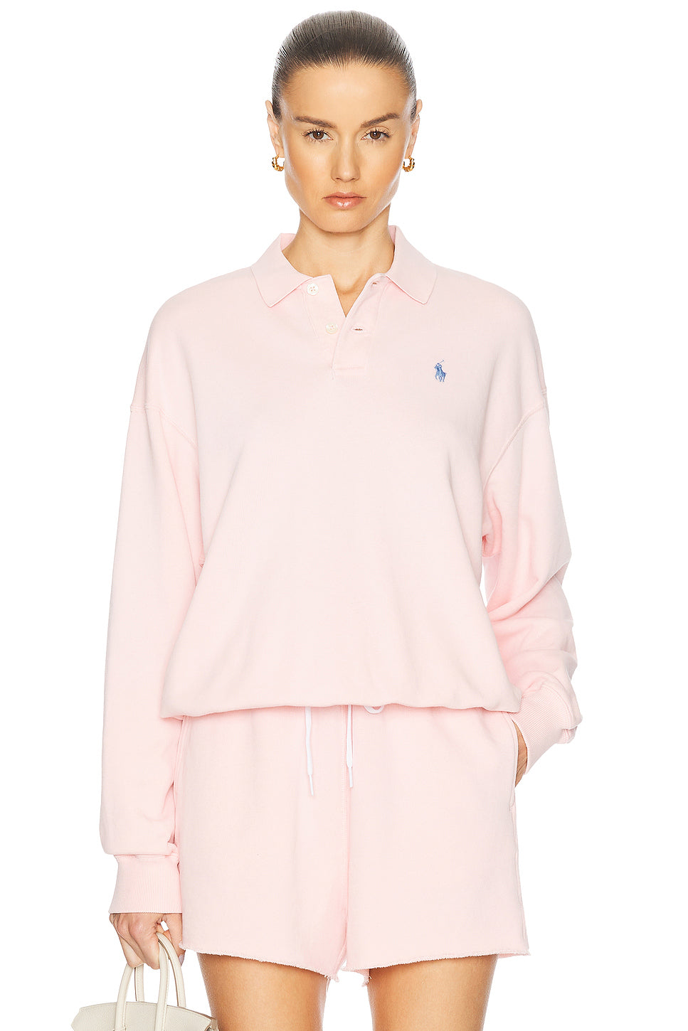 Long Sleeve Polo Sweatshirt