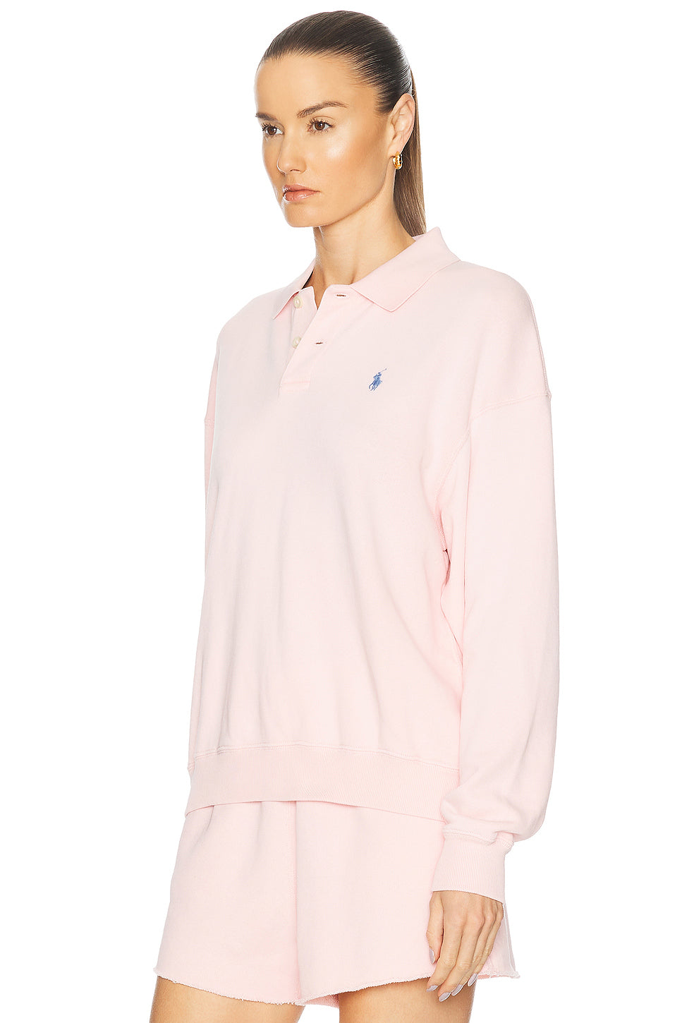 Long Sleeve Polo Sweatshirt