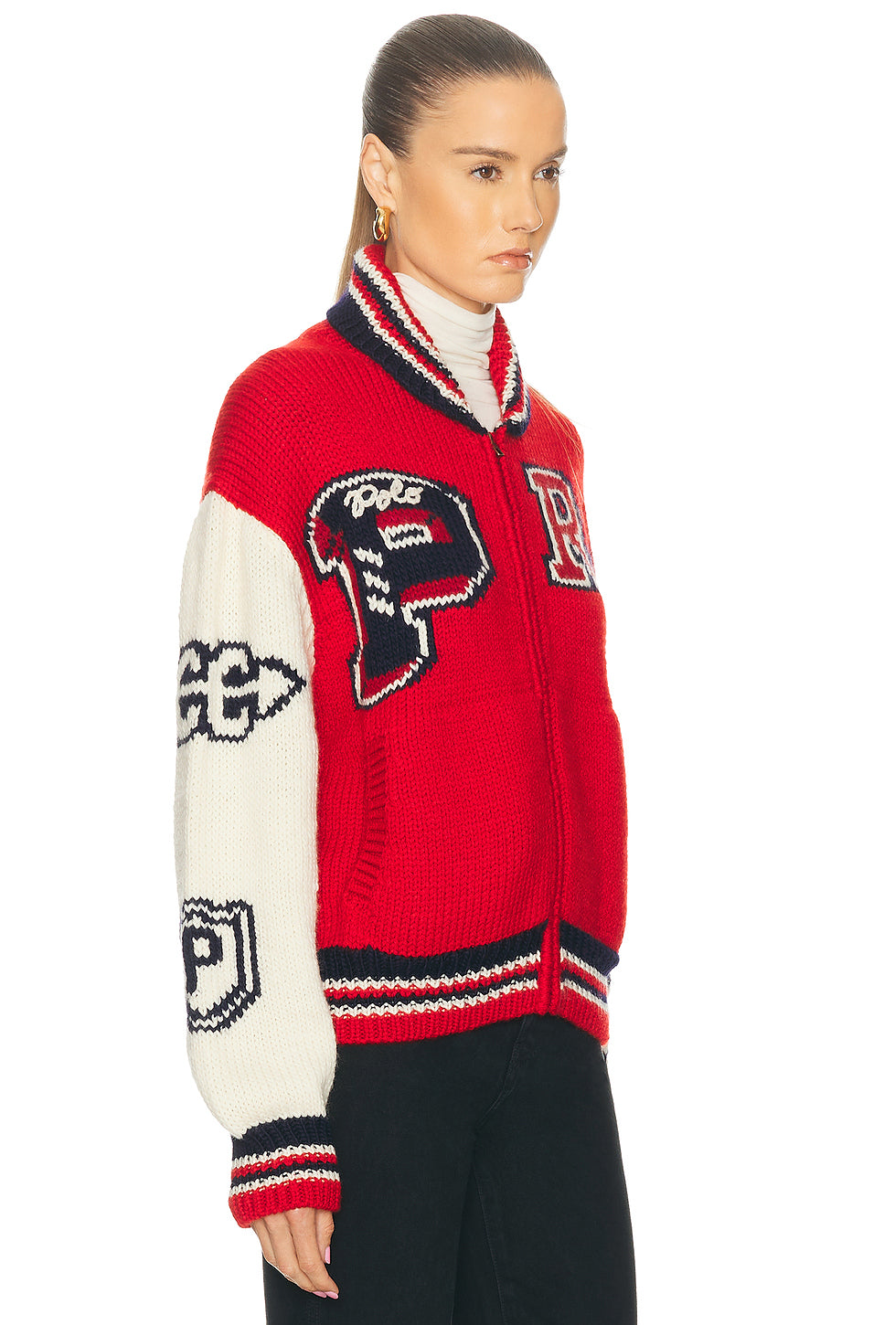 Varsity Zip Up Sweater