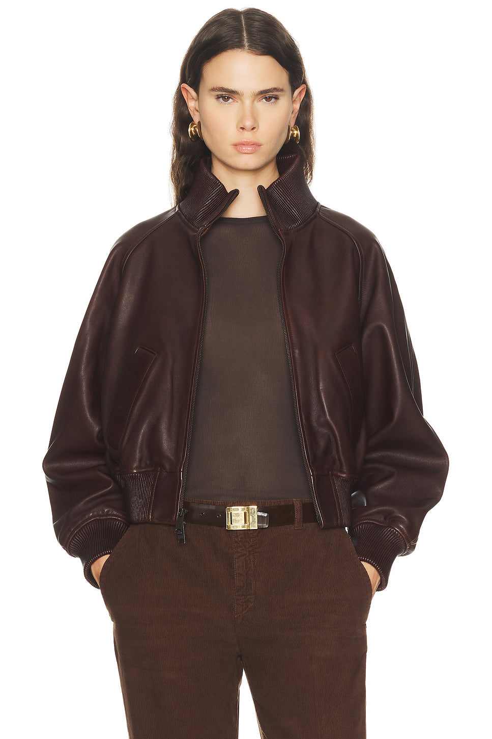 Leather Bomber Jacket