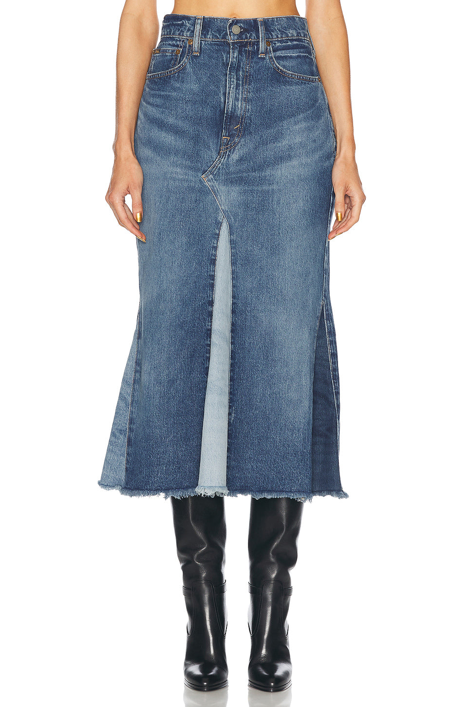 Denim Midi Skirt