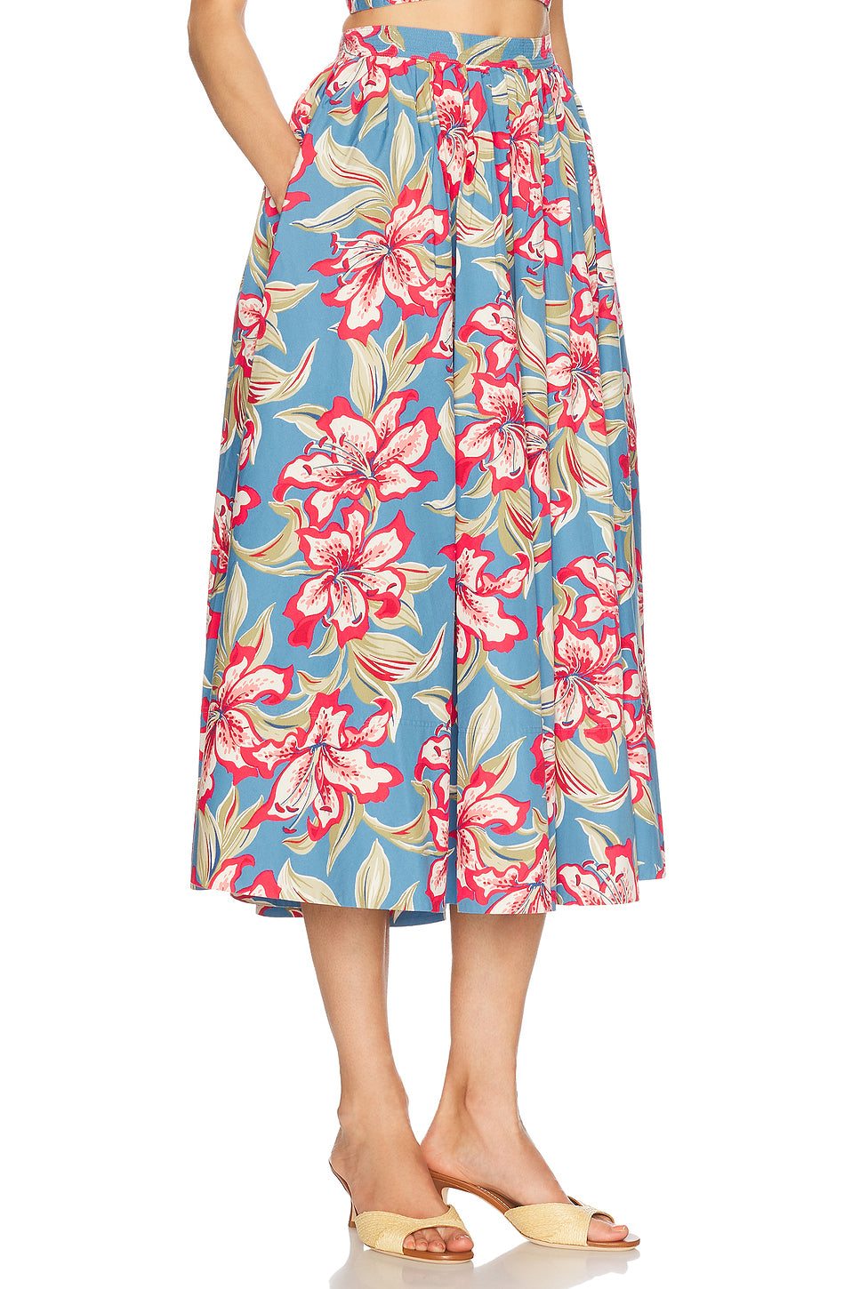 High Waisted Midi Skirt