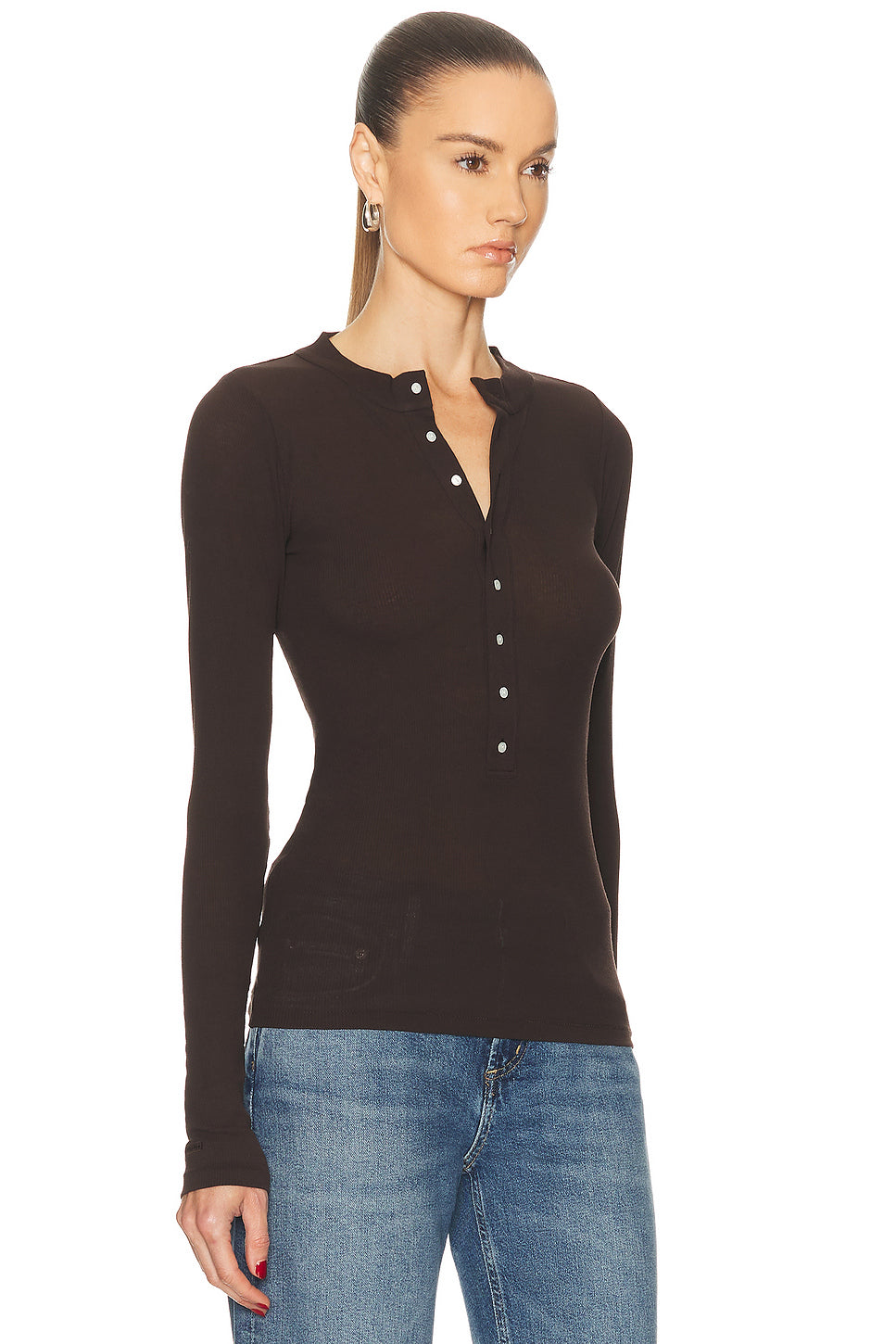 Long Sleeve Henley Top