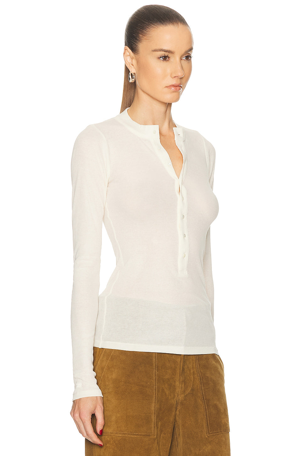 Long Sleeve Henley Top