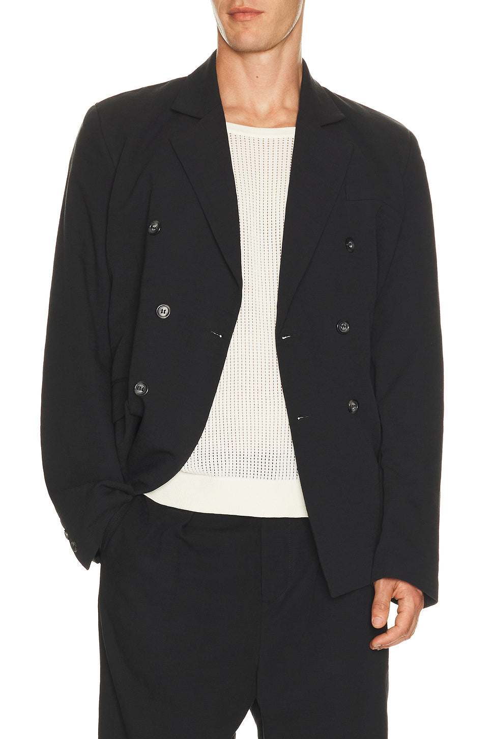 Double Breasted Wool Blazer