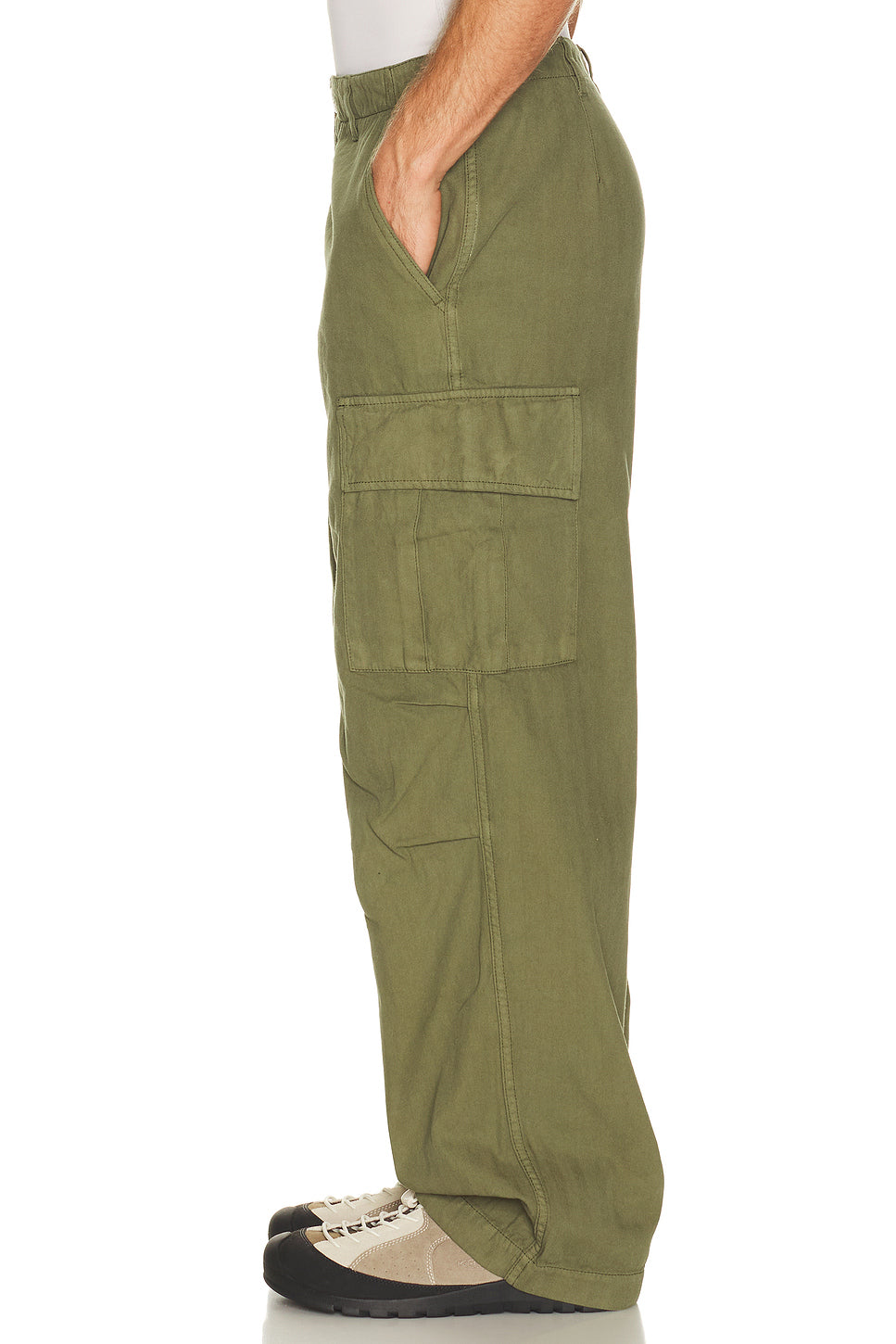 Herringbone Cargo Trousers