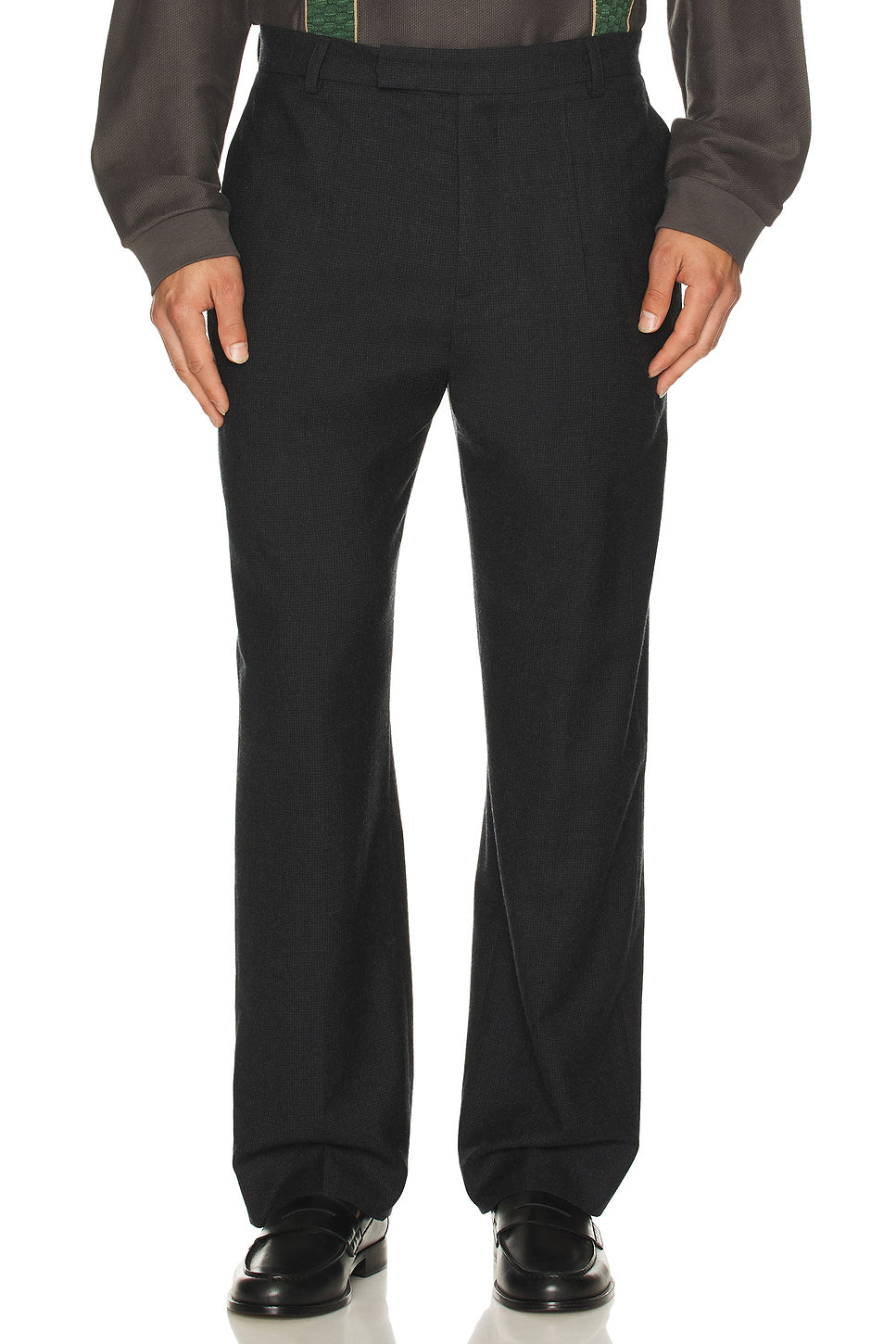 Wool Pleated Trousers