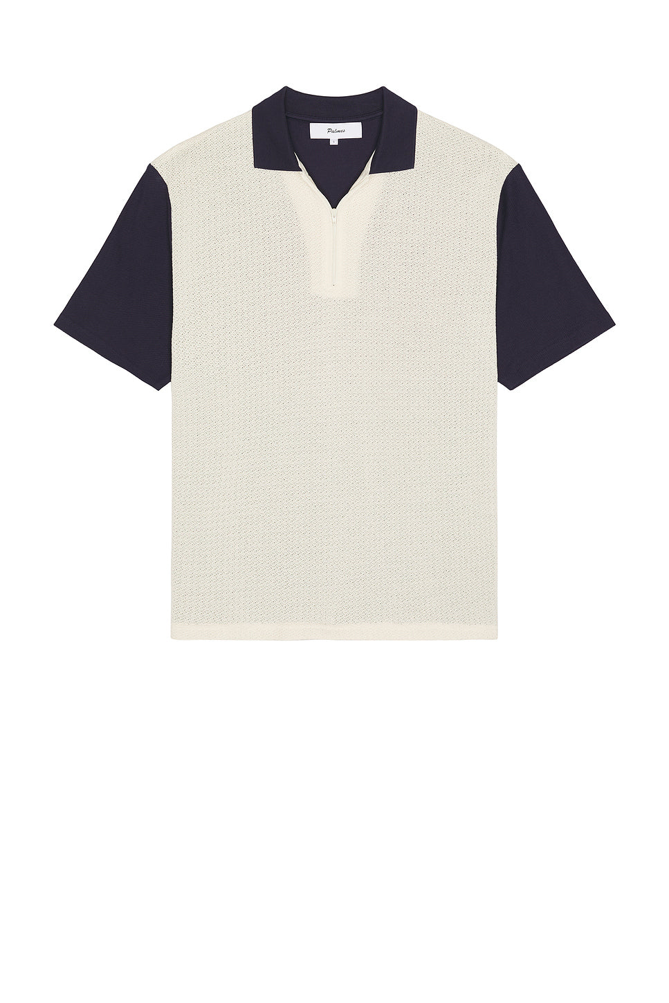 Textured Zip Polo