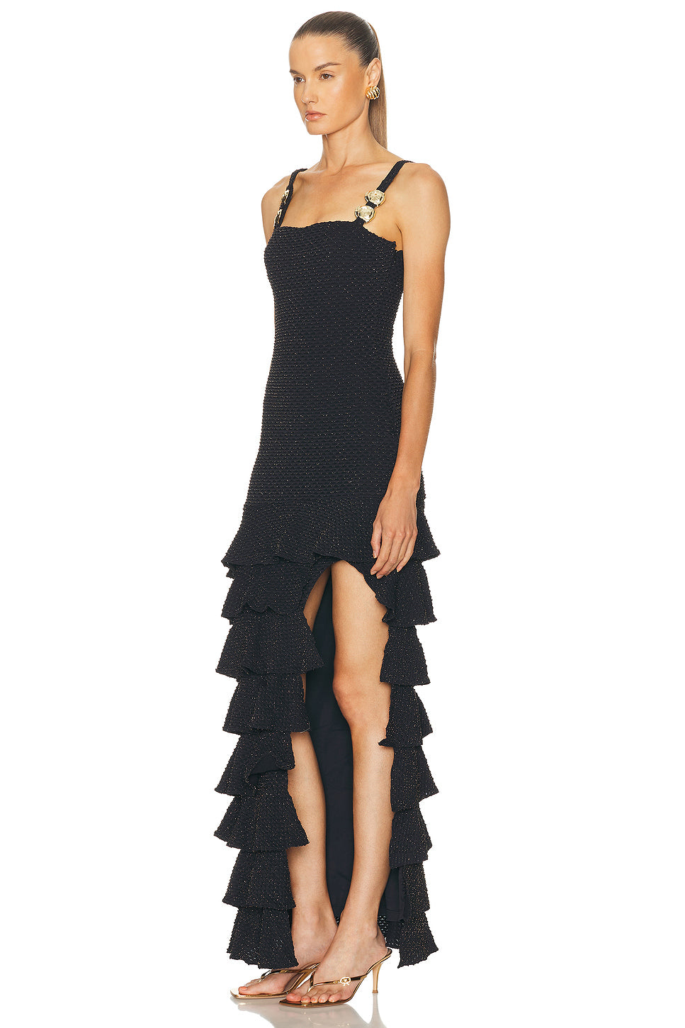 Gavea Mesh Flutter Midi Dress