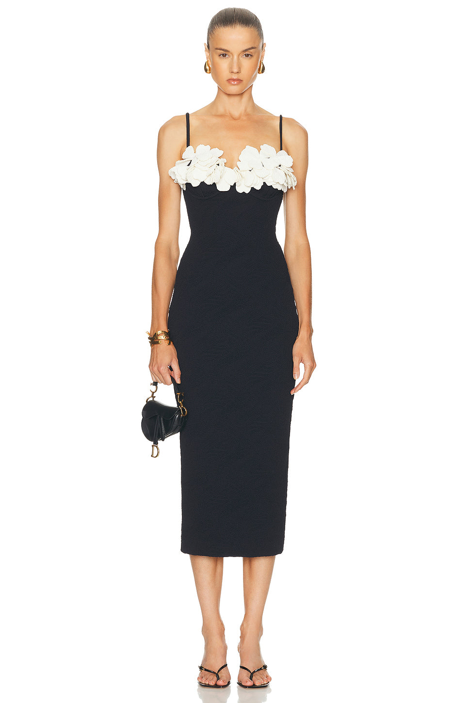 Breeze Jacquard Colorblock Midi Dress
