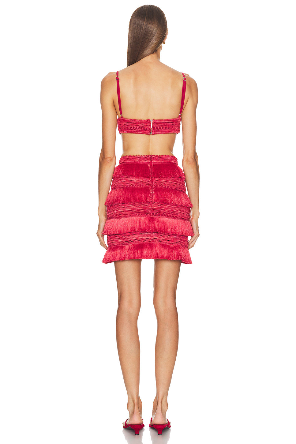 Radiant Fringe Cut Out Mini Dress