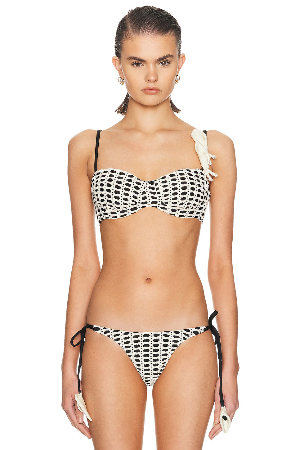 Selene Mesh Color Block Bikini Top