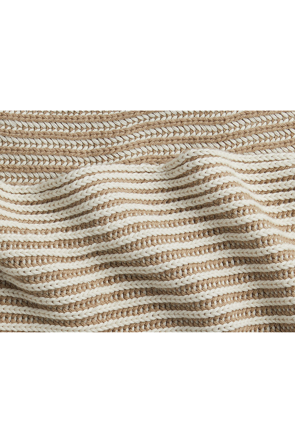 Organic Two Tone Rib Knit Throw