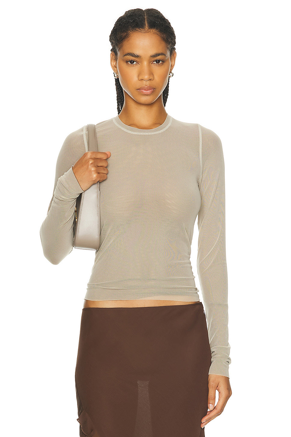 Long Sleeve Mesh Top