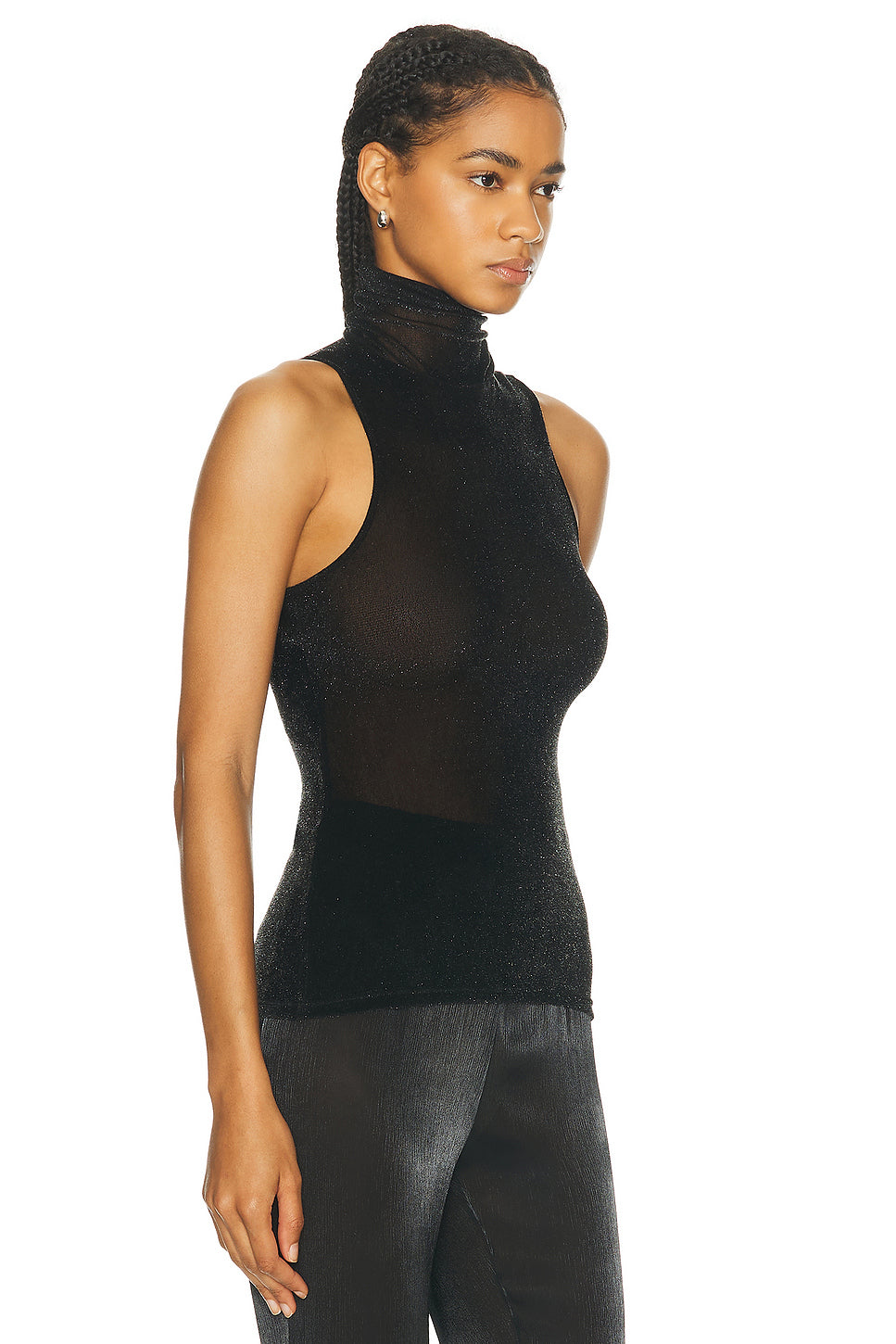 Turtleneck Racerback Tank Top