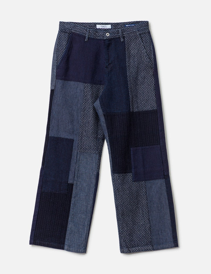 Patchwork Wide Pants Rinse
