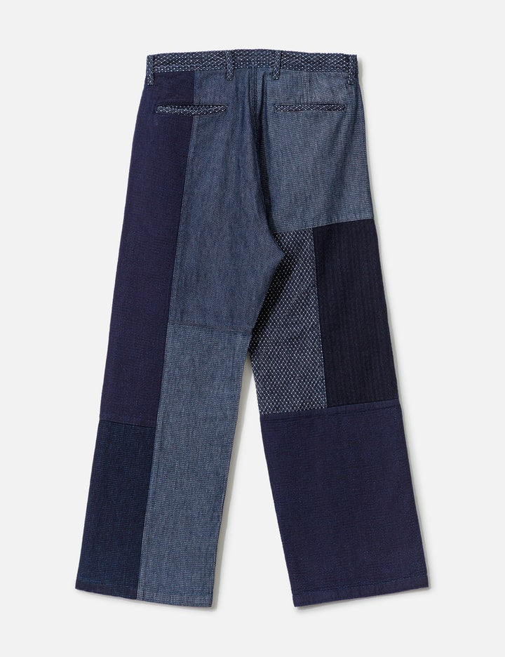 Patchwork Wide Pants Rinse