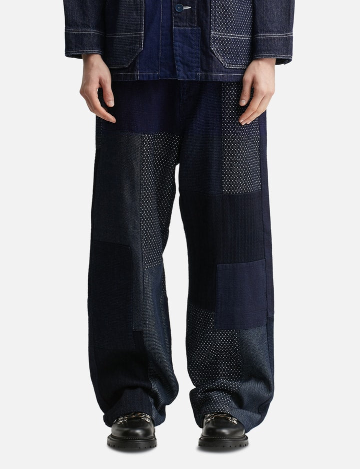 Patchwork Wide Pants Rinse