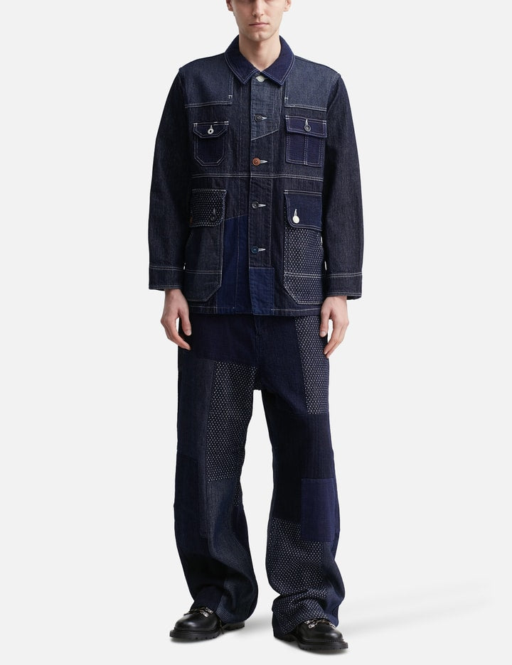 Patchwork Wide Pants Rinse
