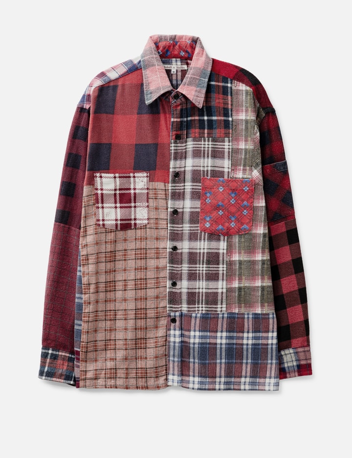 Straight Hem Flannel Shirt