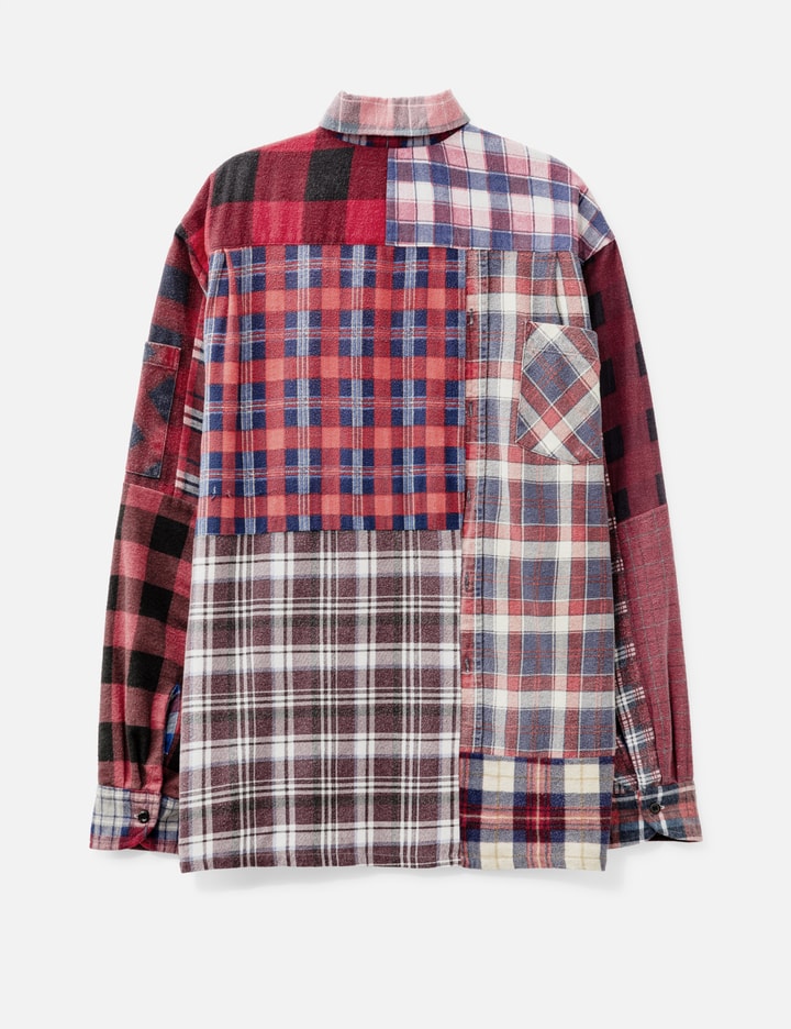 Straight Hem Flannel Shirt