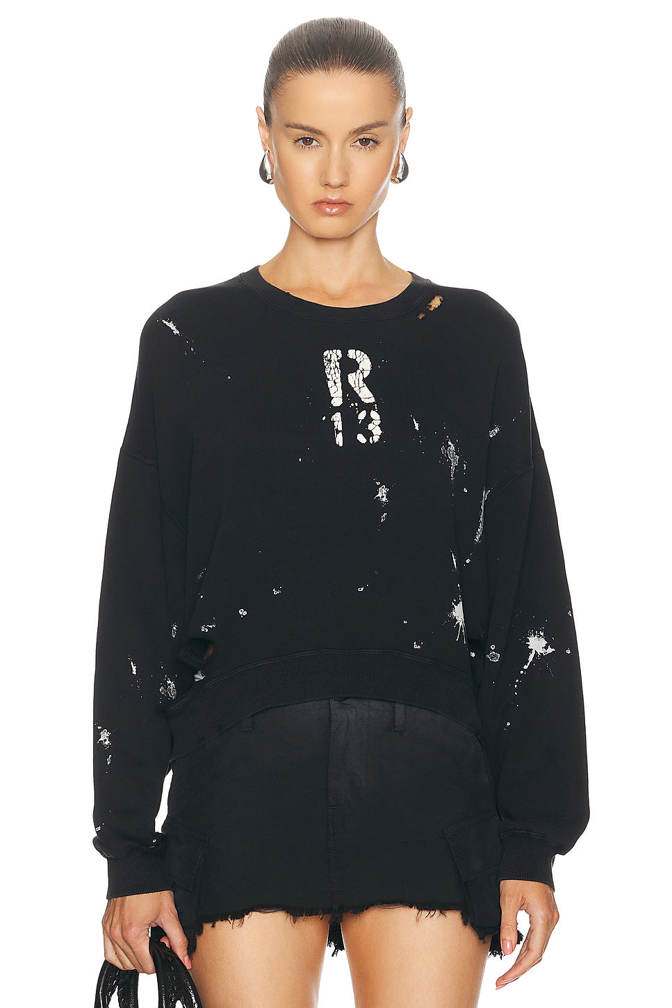 Cropped R13 Crewneck Sweatshirt