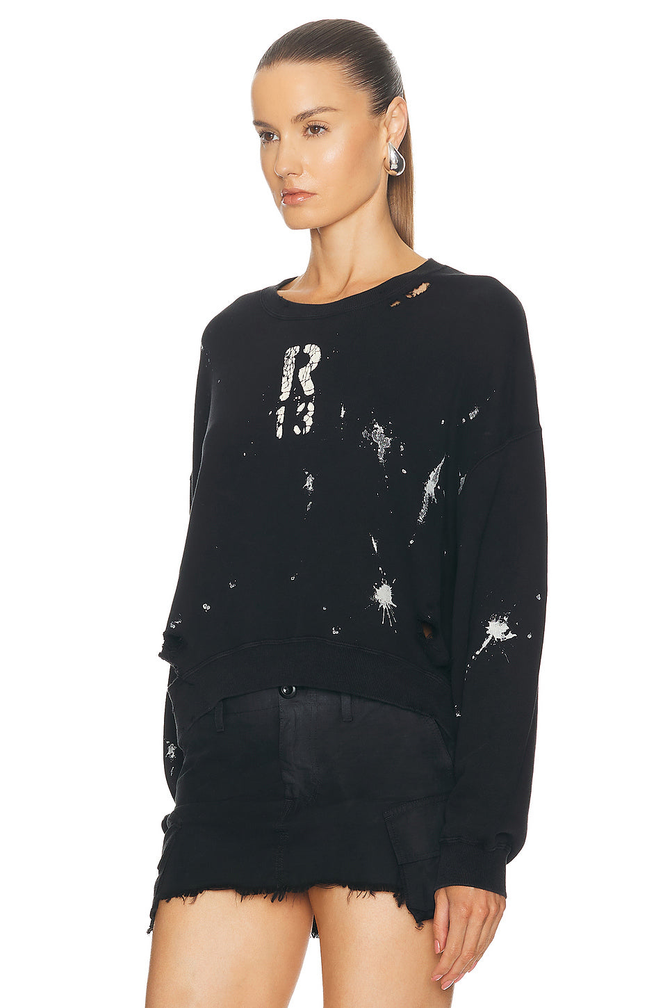 Cropped R13 Crewneck Sweatshirt