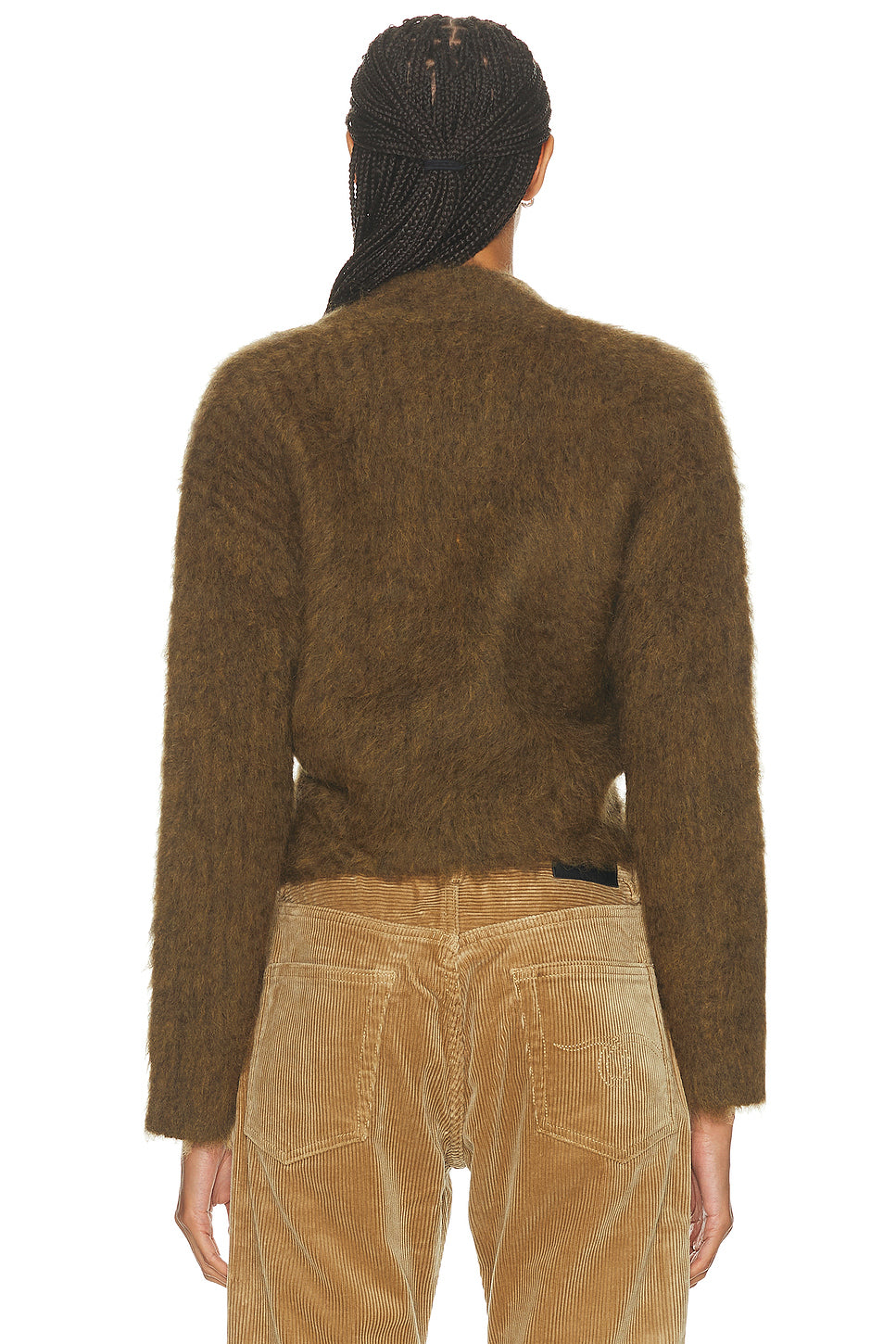 Split Hem Ribbed Cardigan