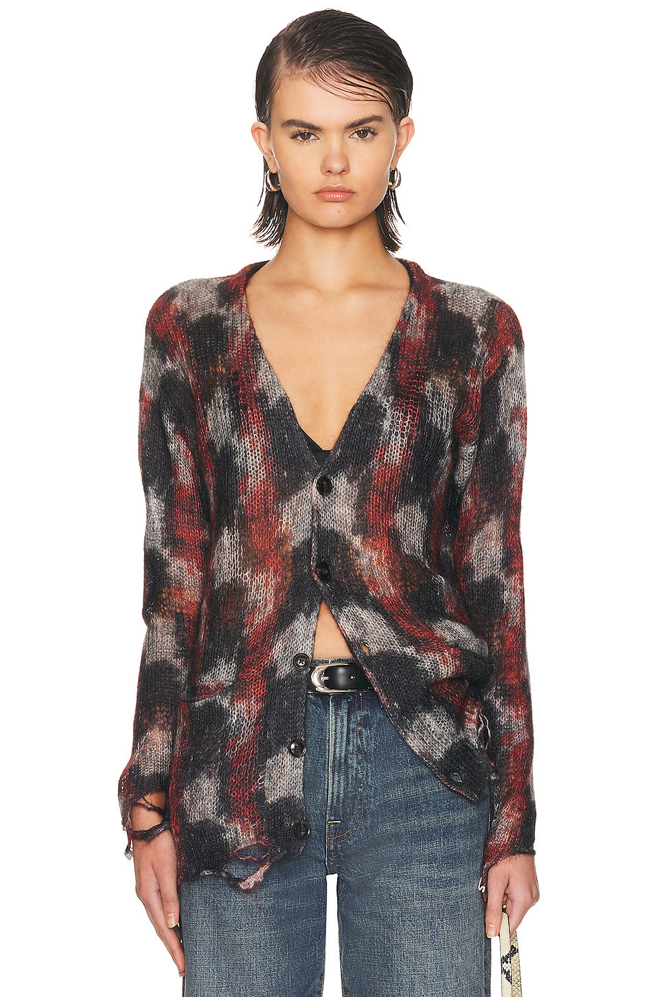 Printed Boyfriend Cardigan