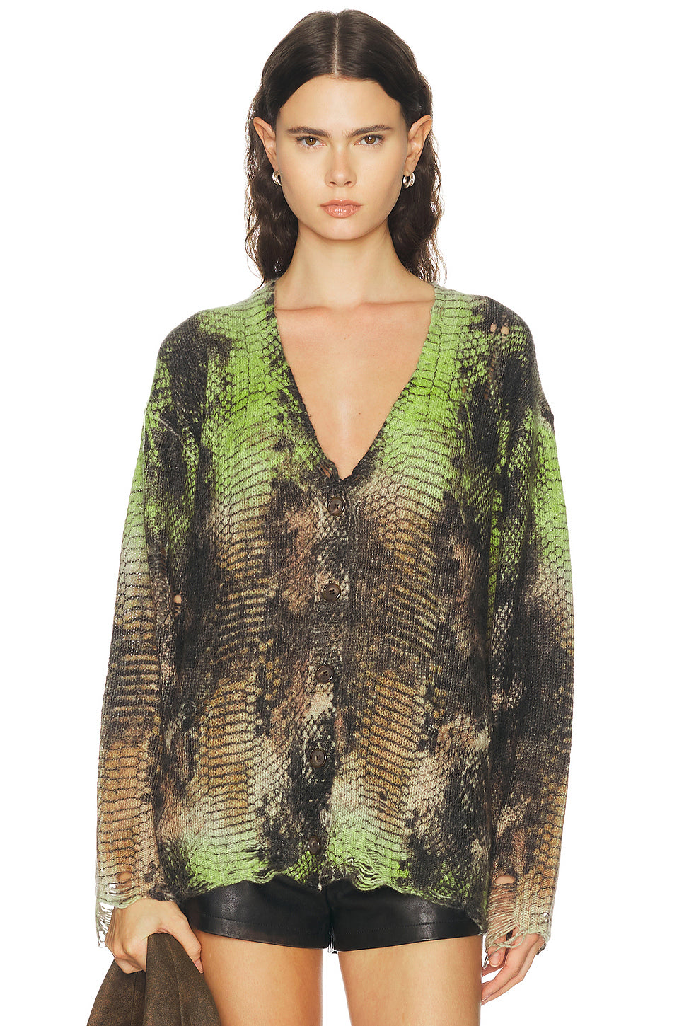 Printed Boyfriend Cardigan