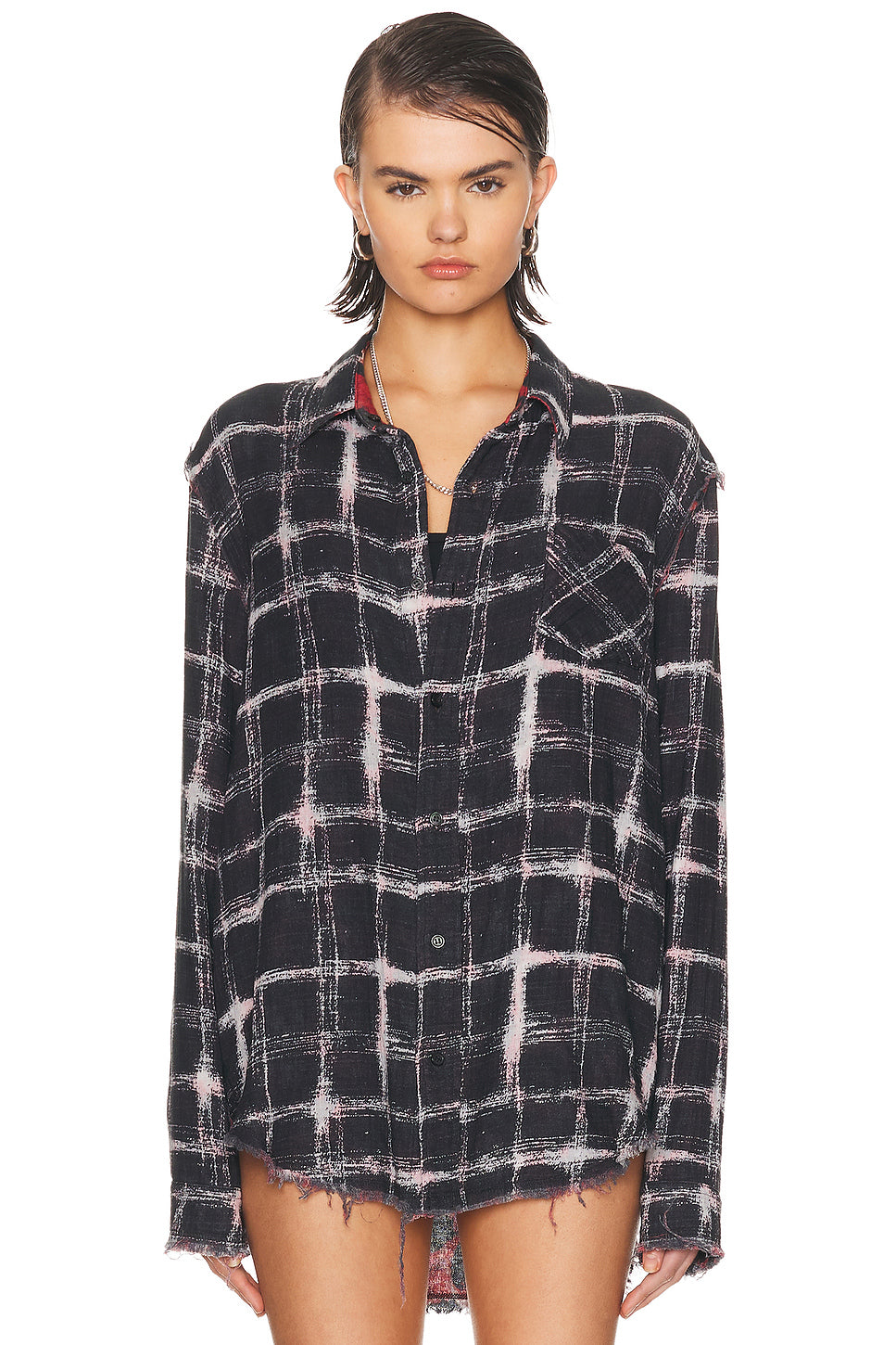 Reversible Shredded Seam Shirt