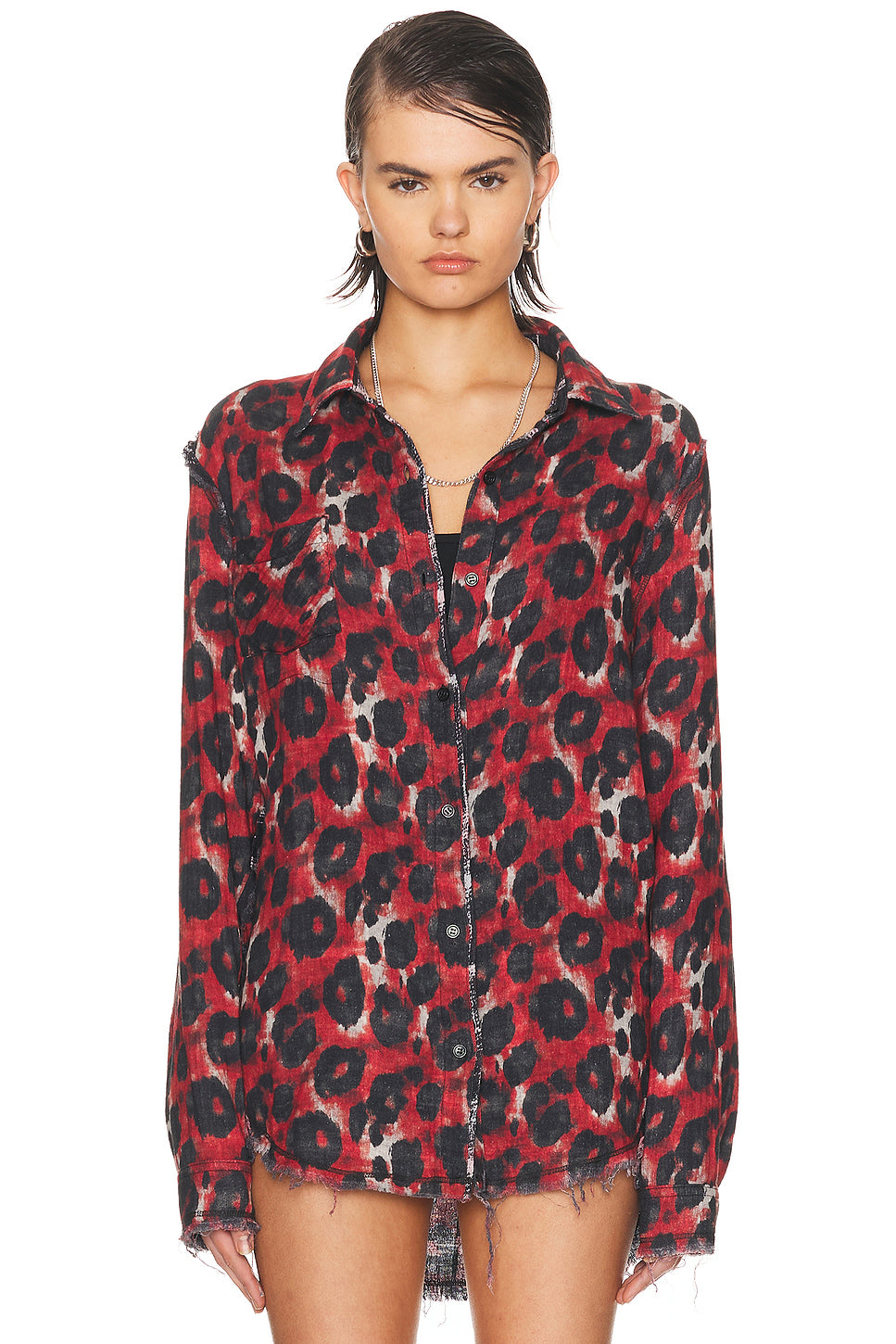 Reversible Shredded Seam Shirt