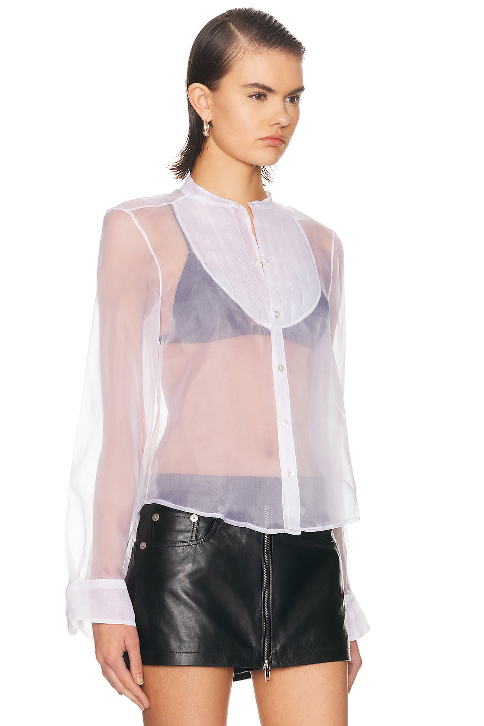 Pleated Tuxedo Front Shirt