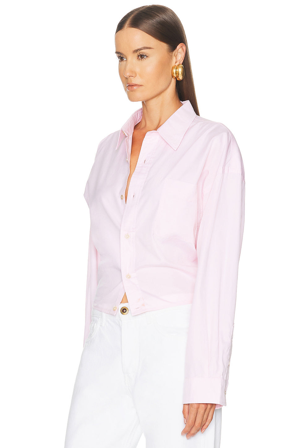 Split Hem Boyfriend Shirt