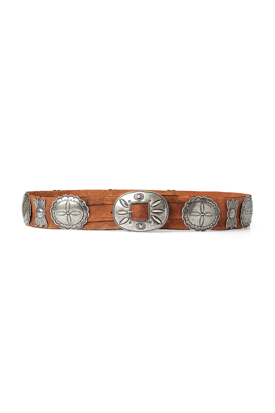 Leather Cast Concho Belt