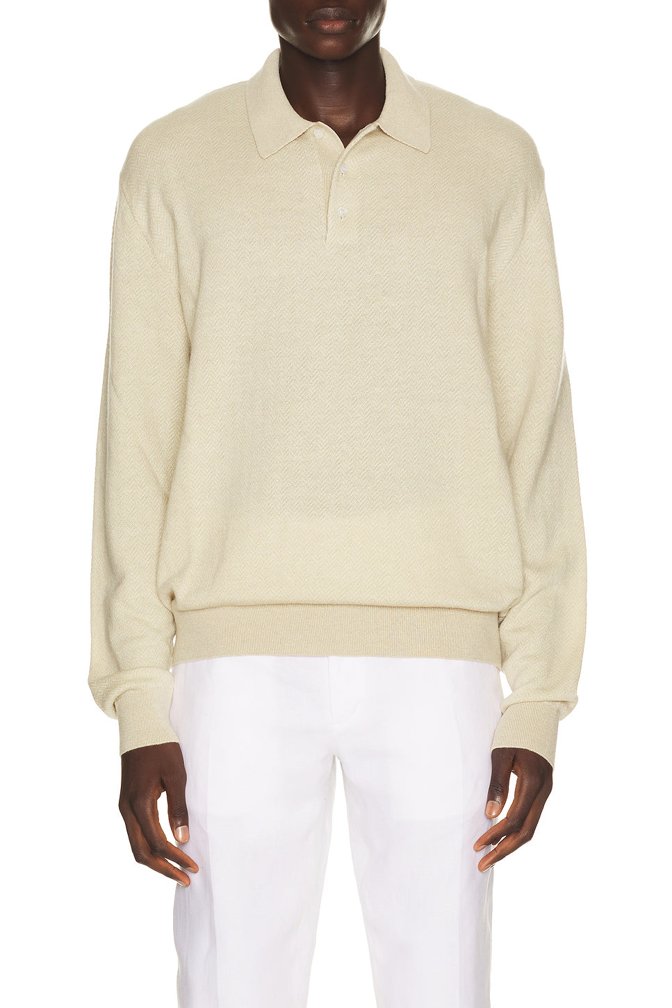 Long Sleeve Pattern Sweater Polo