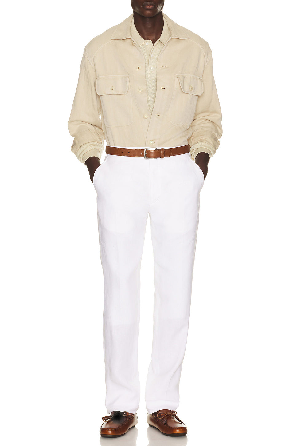 Long Sleeve Pattern Sweater Polo