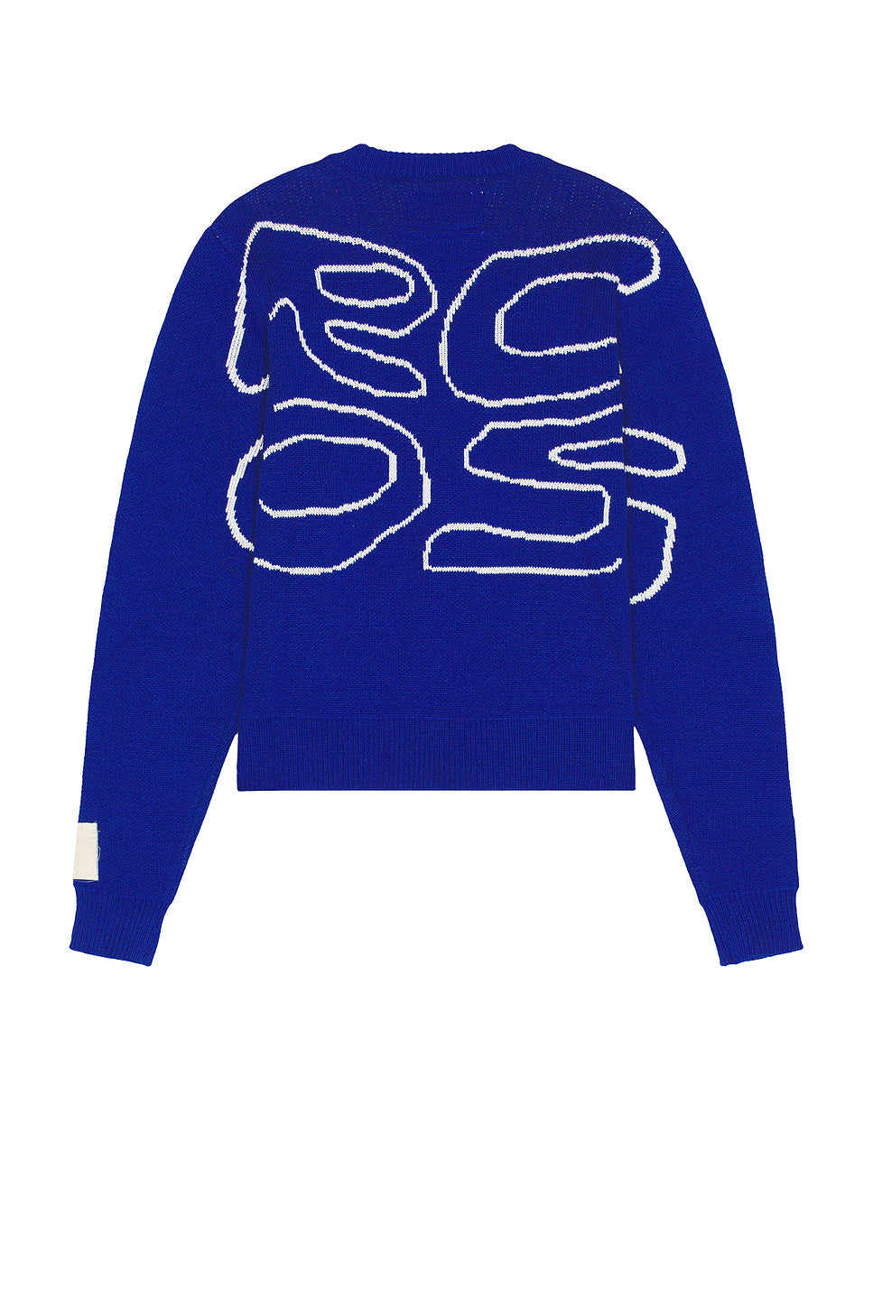 Stack Logo Heavy Intarsia Knit Sweater