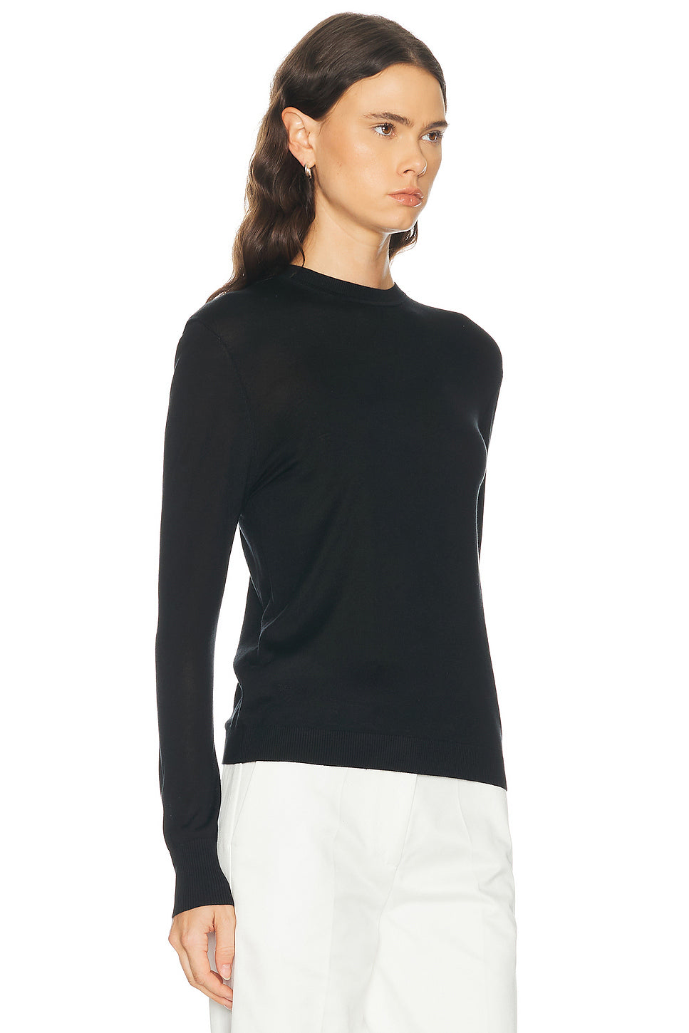 Silk Cashmere Crewneck Sweater