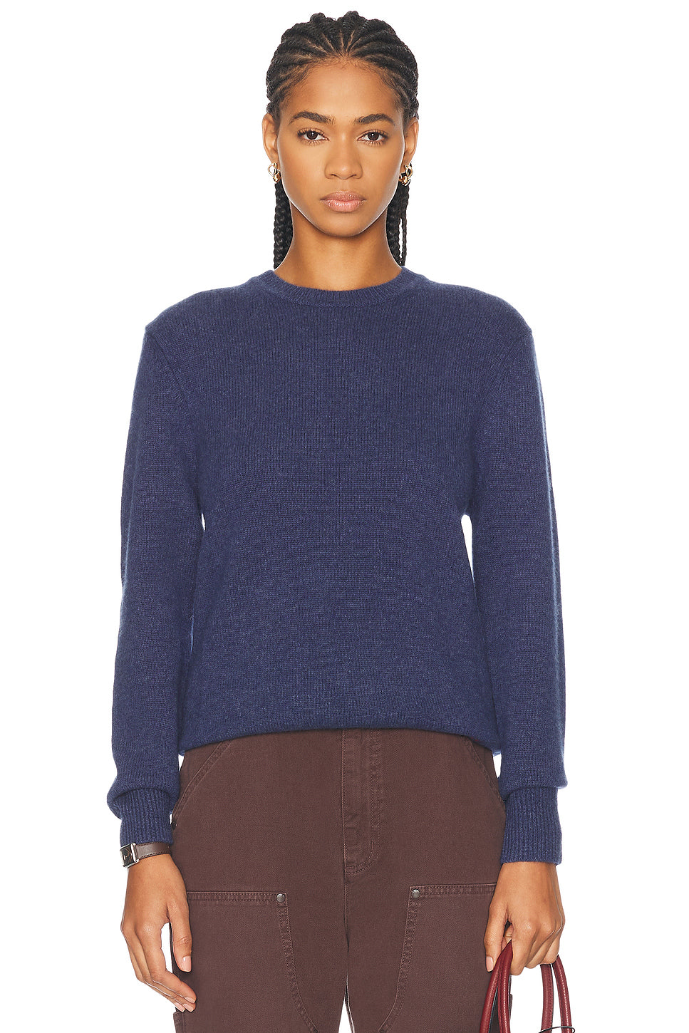 Embroidered Cashmere Crewneck Sweater